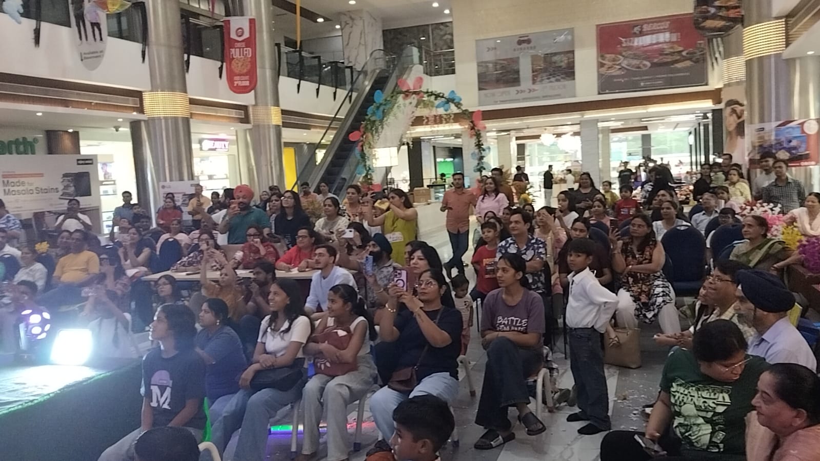 Community gathering celebrating happiness